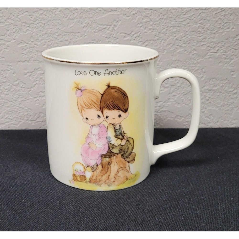 Enesco Precious Moments Mug Love One Another Coffee Mug Cup (1980)
